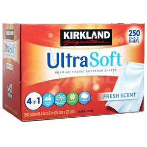 커클랜드 종이형 섬유유연제 250매/페브릭소프트너 시트형