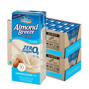 아몬드브리즈 언스위트, 190ml, 48개