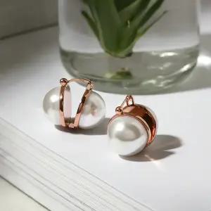 [루브르파리] 14K G.F 엠브리오 진주 원터치 링 귀걸이(12mm) EA2291