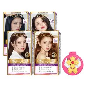 로레알파리 엑셀랑스 듀오 크림 염모제 4개 + 네티 빗