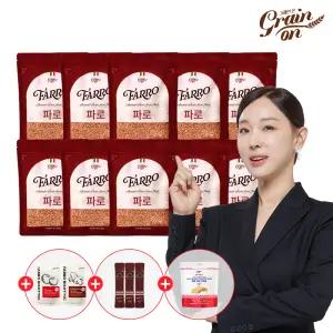 [그레인온] 파로(엠머) 밀 500g x10개(총5kg) +리조또2종(토마토,머쉬룸) +레드캡슐레이션3포 +저당단백칩