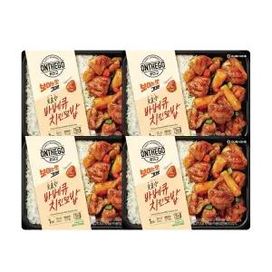아워홈 온더고 숯불향 바베큐 치킨덮밥, 341g, 4개