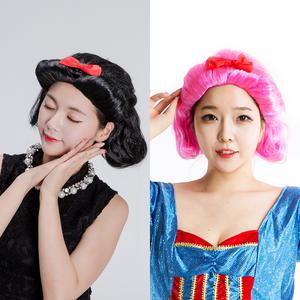 빨강공주가발 백설공주 단발머리 파티가발