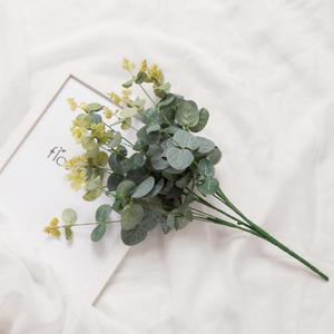 유칼립투스 조화 녹색 식물 부쉬 50cm 조경 인테리어 장식 소품 인조 잎사귀 나뭇잎 가드닝