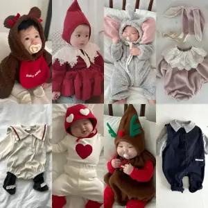 [쁘띠드엔] 예쁜 겨울신상 아기옷 신생아옷 바디슈트 우주복 백일 3개월 6개월 유아옷