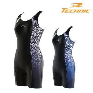 [티막]테크닉 여성실내수영복 3부반전신 YTNe0111