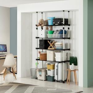 우리행거 아이보리 스틸 폭조절 복식선반행거 - WCL3874WID