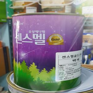 KCC 센스멜골드 백색 무광 1L 유성 목재 철재용 에나멜페인트