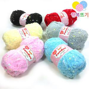 (행복뜨기) 소프트퐁듀 털실 뜨개실 수면실 목도리실 모자 이블 극세사실