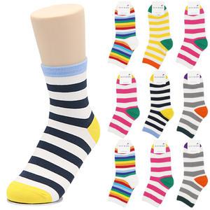 여성 양말쟁이 중목양말 긴 칼라양말 10켤레 색상링글