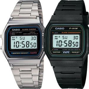 카시오 군인 전자시계 남자 여자 학생 손목시계 F91W A158WA A168W