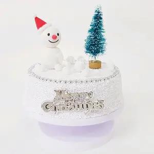 [오피스스쿨] 오르골 크리스마스트리와 눈사람 4인세트 diy 오르골만들기 클레이놀이