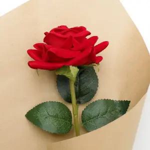 장미꽃 조화 (한송이) 52cm 빨강