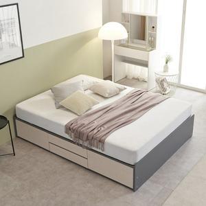 [바로방 가구]샌디 수납형 서랍형 슈퍼싱글 퀸 침대 프레임