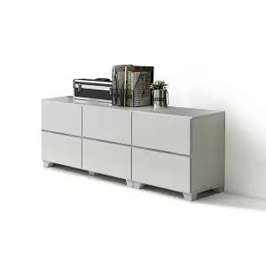 [유니콘]큐브 하이그로시 2단거실장세트1500 tv장식장 수납장 코너장 틈새장 55인치 65인치 75인치