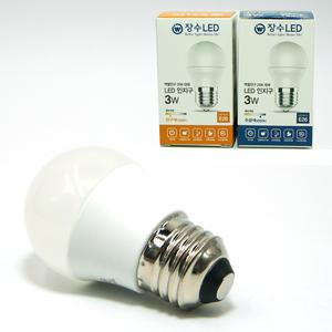 장수램프 LED 인치구 3W E26