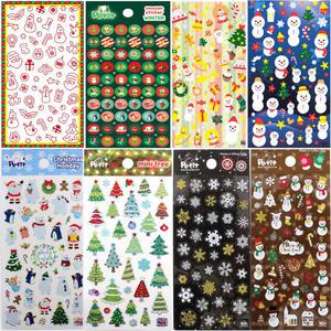 쁘띠팬시 방수 겨울스티커 DA5190-B 반짝반짝 눈꽃