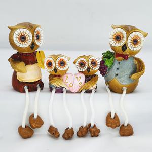 부엉이 가족 카페 인테리어 미니어쳐 징식 소품 인형