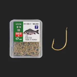 해동 드림훅 붕어 금색 7호 100개입 덕용 붕어바늘대용량