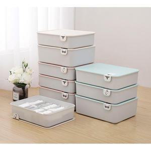 속옷정리함 리빙박스 서랍장 플라스틱 브래지어 팬티 양말 수건 기저귀 뚜껑있는 다용도 함 칸막이 무