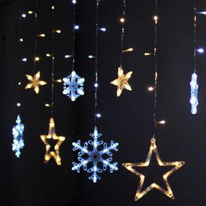 퍼스트 LED 눈꽃 별 츄리 크리스마스 트리전구 장식