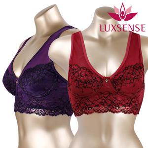 럭센스 LB1086 자수 플라워 레이스 노와이어 홑겹 B컵 브라 (레드,퍼플/80B~95B)