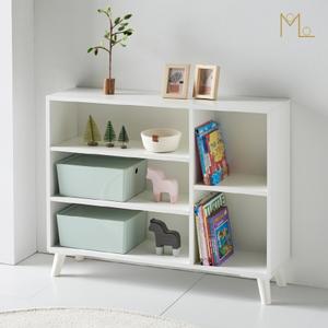 [모로] 보스 1000 5칸 복합교구장 낮은책장 3단책장 전면책장 거실책장 아동책장 오픈책장 책장