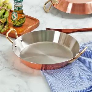 황동 구리 빠에야팬 브런치팬 24 빈티지 양수 동 냄비