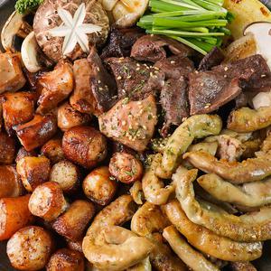 (팬더박스) 소곱창 대창 막창 3종모듬 560g 3팩 소스포함