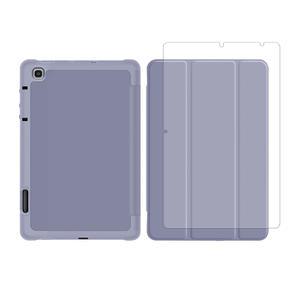 갤럭시탭S6라이트 SM-P610/P615 S펜 수납 커버 케이스 (퍼플) + (종이질감) 보호필름