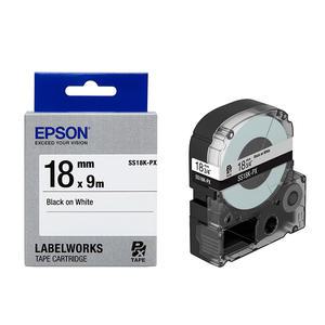 .EOPY. 엡손정품 라벨테이프 SS18K-PX 흰색바탕 / 검정글씨 18MM