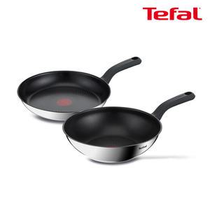 테팔 인덕션 에센스쿡 2종(후라이팬28+웍28)