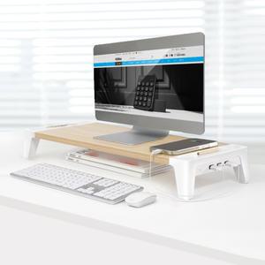 사무실 컴퓨터 pc usb3.0 모니터 스탠드 거치대 다용도 선반 받침대 책상정리 지지대 데스크테리어 추천