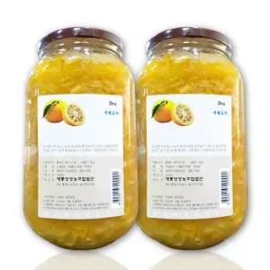 거제 통영 유자차 2kg 2병