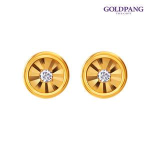 [골드팡] 24k 순금 퓨어골드씰 천연다이아몬드 귀걸이