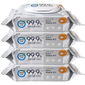 깨끗한나라 클린 손소독티슈 캡형 60매x4팩