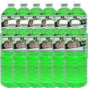 탑크린 에탄올 워셔액 1.8L 12개 1박스 사계절 식물성