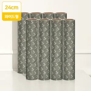 와이드 사선 돌돌이 8P 롤 테이프 클리너 리필 (90회분)