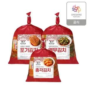 종가 포기김치 900g + 열무김치 900g + 총각김치 850g