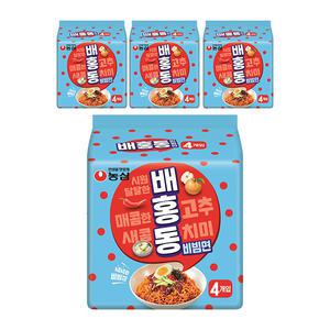 농심 배홍동비빔면, 137g, 4입 4개