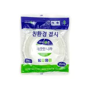 아이존 친환경접시 20p 23cm. 일회용접시 전자렌지가능