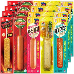 의성마늘프랑크+불고기맛후랑크+톡소시지+오륙도맛바+맵사이신화끈구이 4개씩 20개/편의점 핫바 소세지