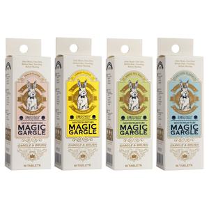 쓰리세컨즈 매직가글 고체 치약 휴대용 구강청결제 4종세트 72정(18정 4개입)