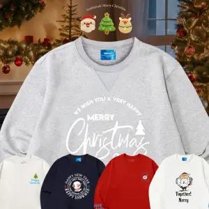 엠블룩 크리스마스 7종 기모 맨투맨 산타 트리 루돌프 겨울 남녀공용/빅사이즈~4XL