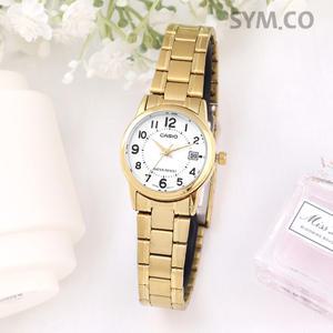 LTP-V002G-7B 카시오 골드 클래식 여성 메탈 시계 c151