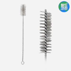 월드크린 스텐 원형 연관솔 30파이 병솔 세척 솔 배관 하수구 구멍 청소 솔 브러쉬