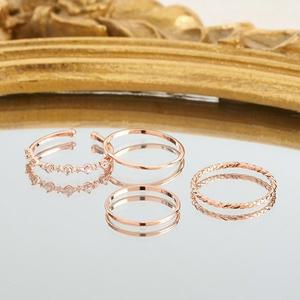 [더블유비엘]wbL 데일리 레이어드 반지 4개 1세트 W