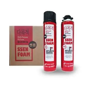 우레탄폼 1박스 (15개입)쎈 누리켐 건타입 다목적 폼 750ml 추가금X