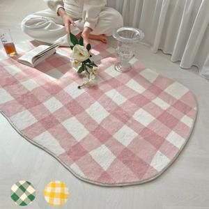 [텐바이텐]러브위드 원형 체크러그 3color 거실 카페트 주방