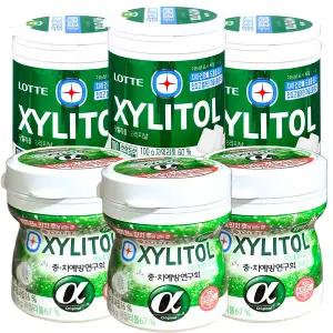 롯데 6000 자일리톨 껌 x 3개 오리지날,알파,리필,목캔디